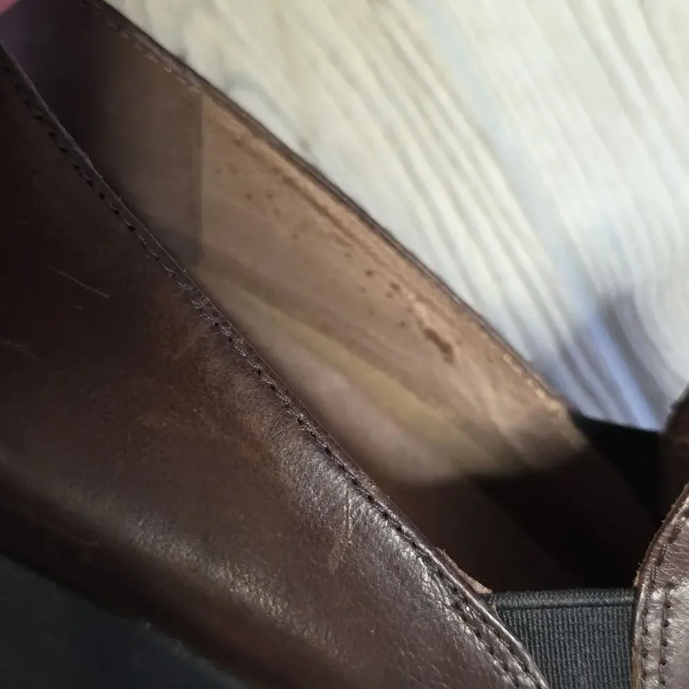 Dansko Robin Chocolate Burnished Calf Leather Low Heel Slip-On Shoes Womens 41